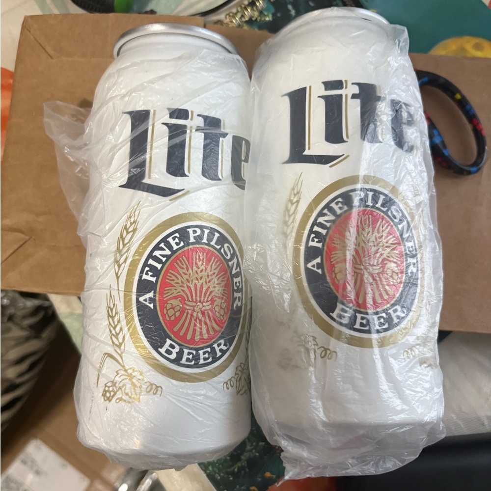 Miller Lite Aluminum Cups Set of 2